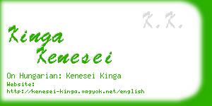 kinga kenesei business card